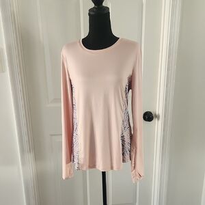 Women's Enlighten Pink Long Sleeve Workout Top Size M